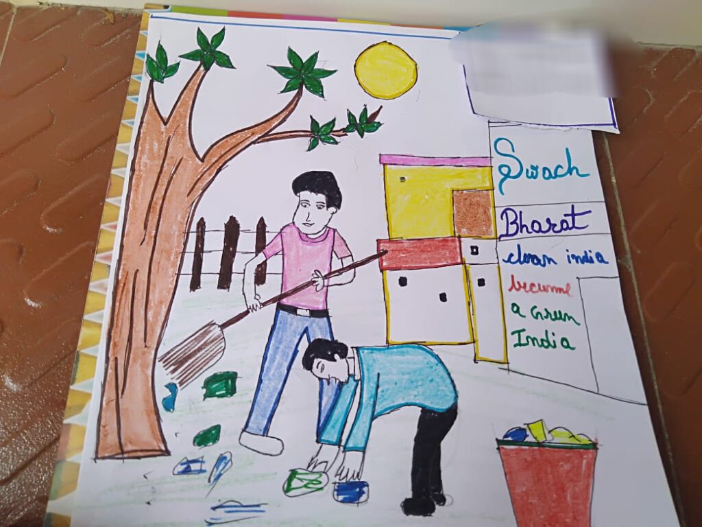Indu It School,bhilai - Painting on Swachhata made by a participant for  Online Drawing Competition, 2020 by Pratima Sahu #indu_it_for_swachhata . .  #painting🎨 #drawing #competition #swachhata #school #eductaion #student  #Schoollife #study #art ...